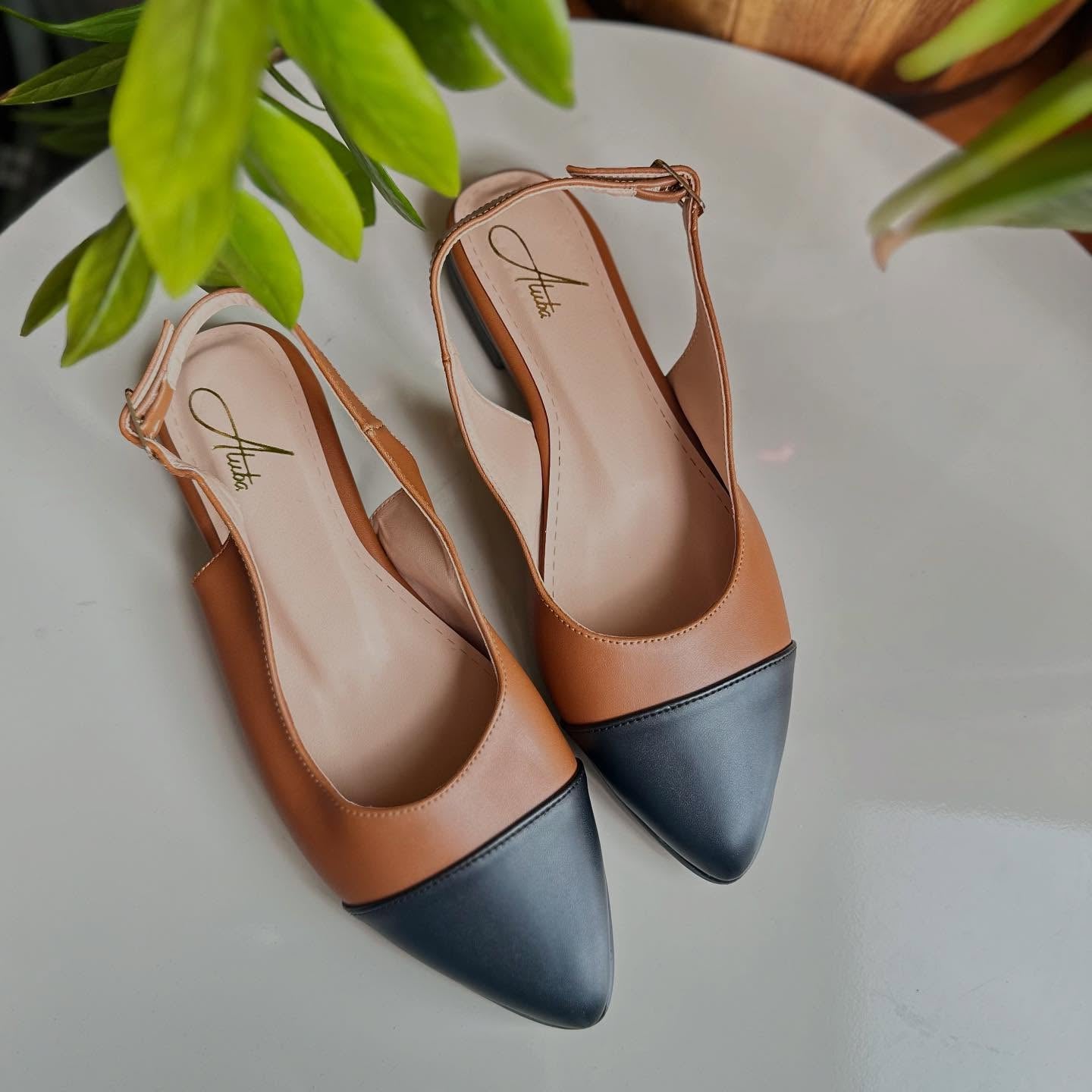 Sandalias Punta Color
