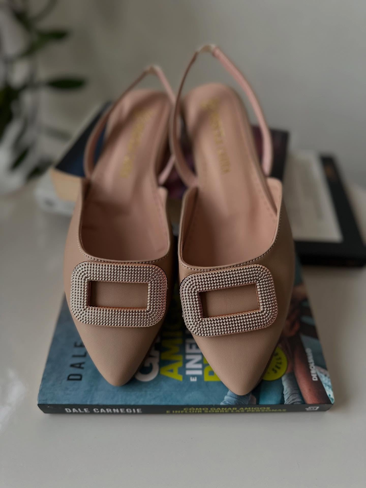 Sandalias Basicas Aplique Cuadrado