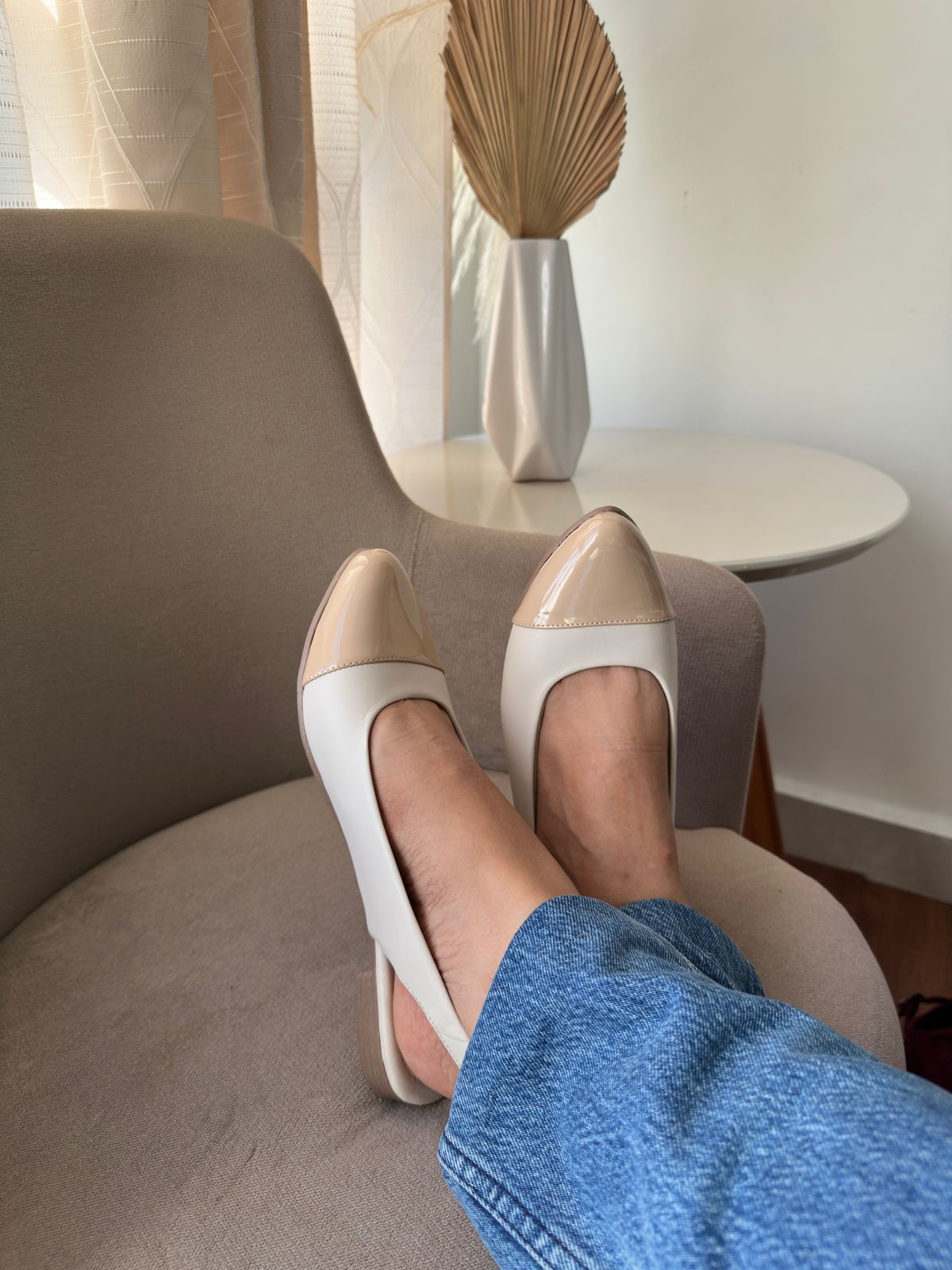 Mary punta color Slingbacks