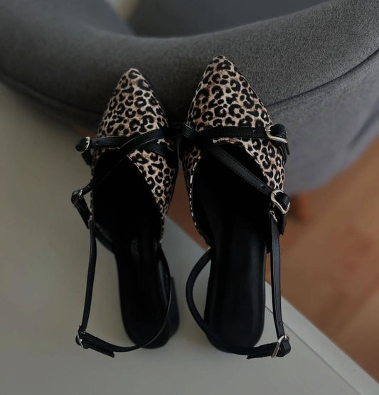Sandalias Animal Print Doble Tira