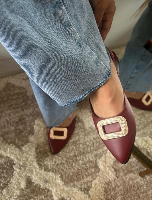 Sandalias Basicas Aplique Cuadrado