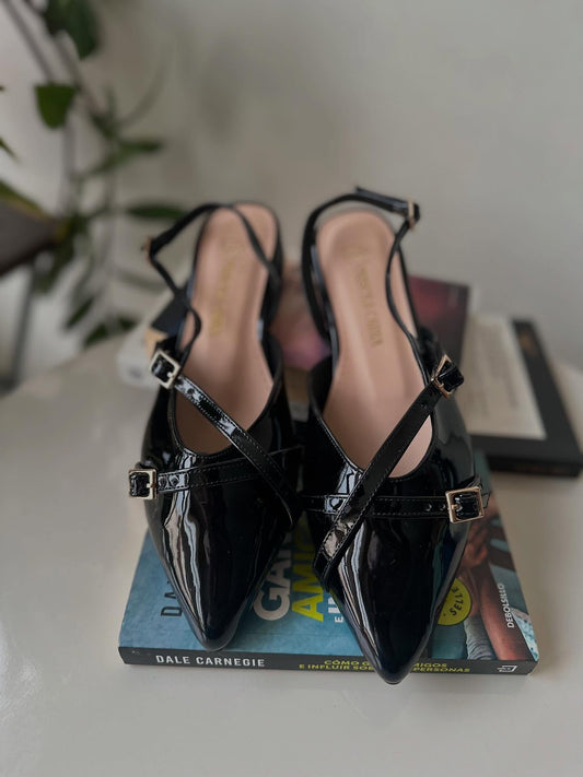 Sandalias Charol Doble Tira