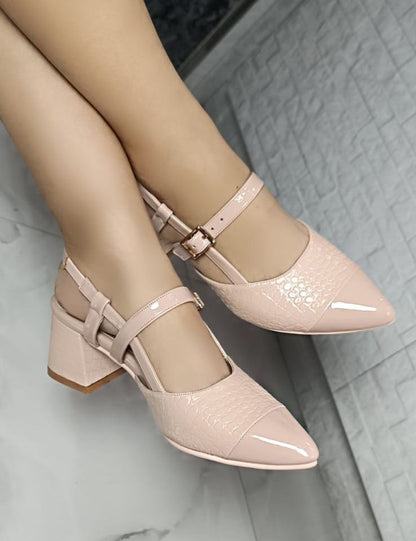 Nubia Lagarto Charol Tacones
