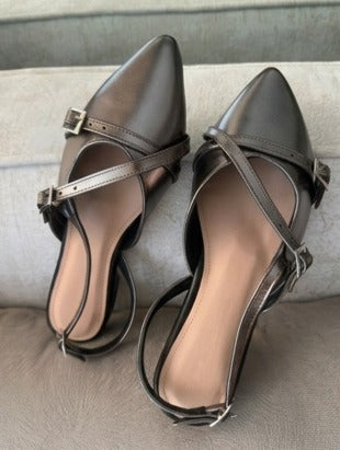 Plateado Slingback