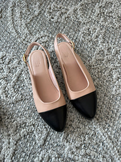 Mary punta color Slingbacks
